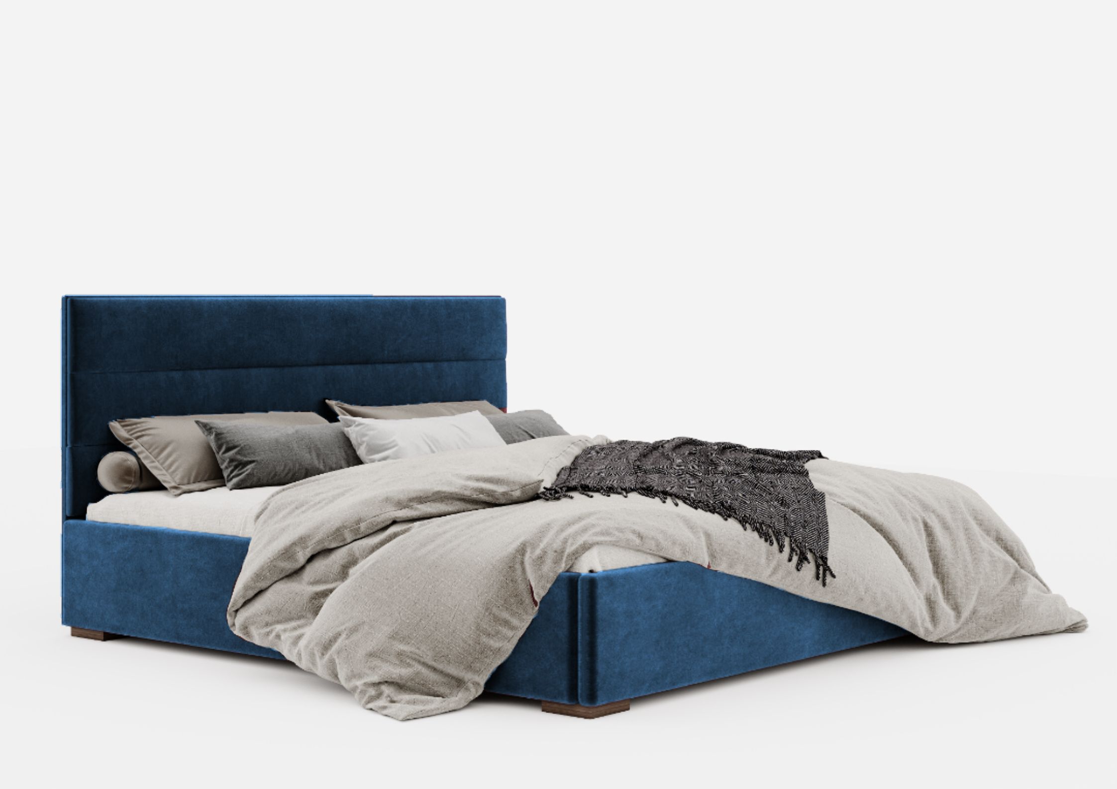 Granatowe łóżko 120x200cm